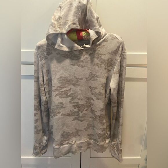 Athleta Other - Athleta Girl Size 14 XL Camo Hoodie Sweatshirt Gray Thumbholes Modal Blend Soft